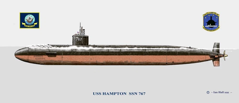 USS Hampton SSN-767 Print US Navy | eBay
