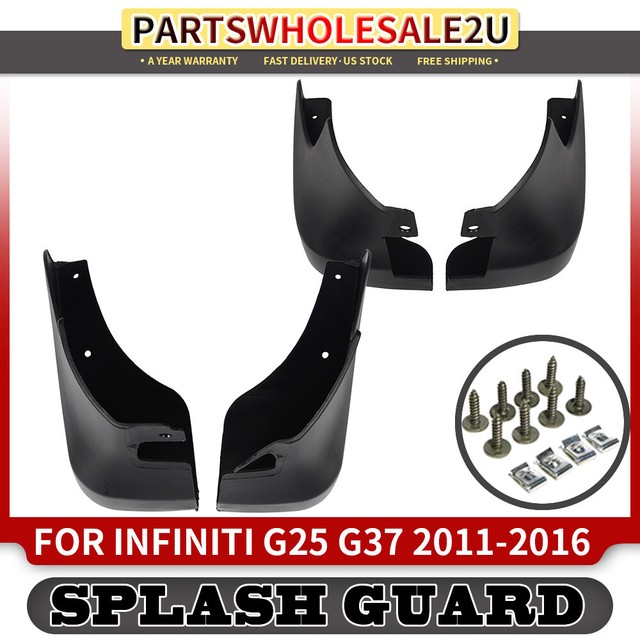 Splash Guards Mud Flaps RH & LH 4 pcs for Infiniti G Series G37 Q50