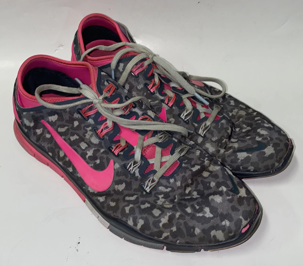 Nike TR Connect 2 Running Shoe Grey Leopard Print &amp; Pink 638680-003 Size 11 | eBay