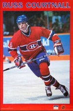 Rare RUSS COURTNALL 1989 Montreal Canadiens Starline Solid-Border NHL POSTER