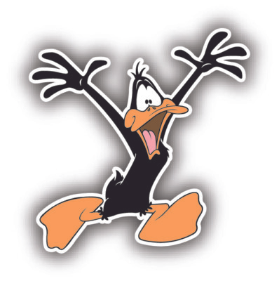 #ad DAFFY DUCK HI LOONEY TUNES CARTOON DECAL STICKER USA CAR TRUCK VEHICLE WINDOW $2.10