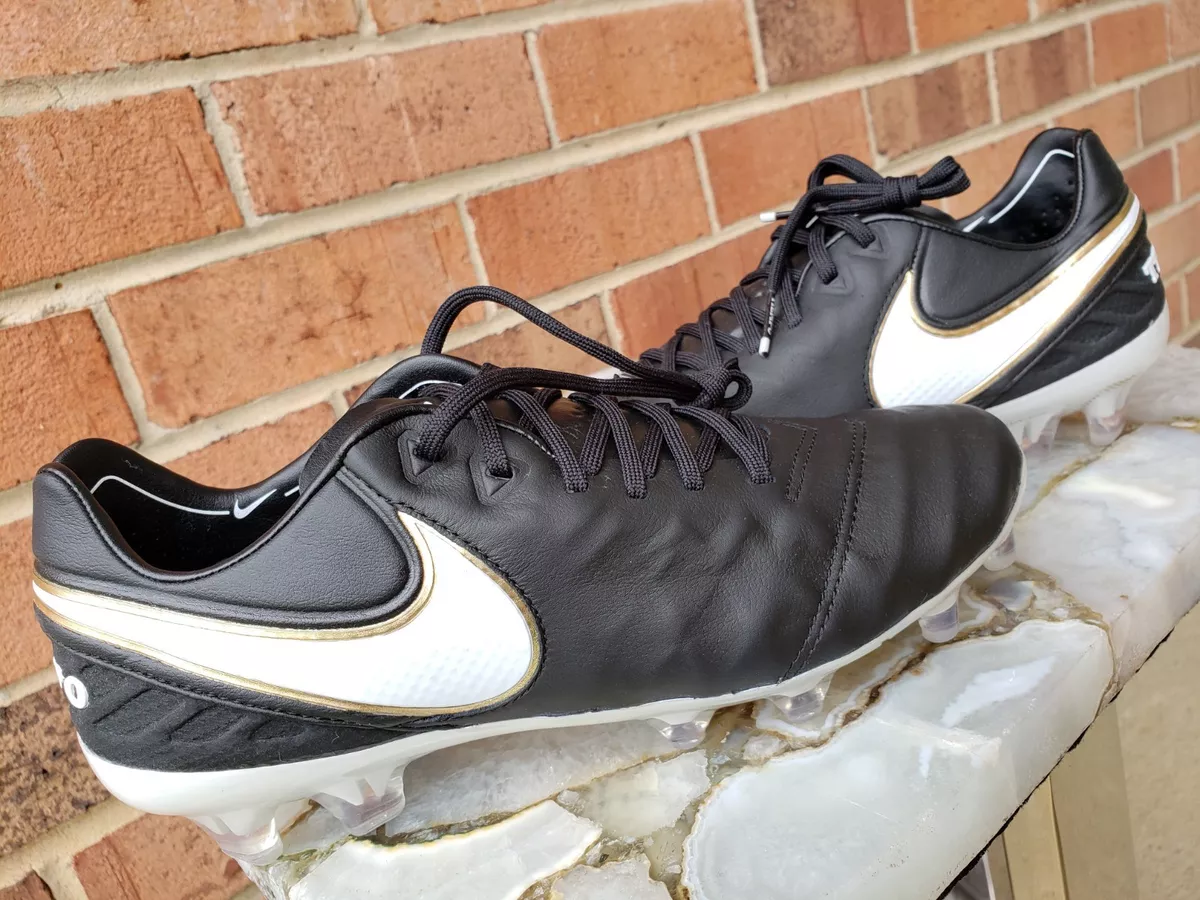 Nike Tiempo Legend FG Soccer Cleats Black Vivid Gold 819177-010 6 RARE | eBay