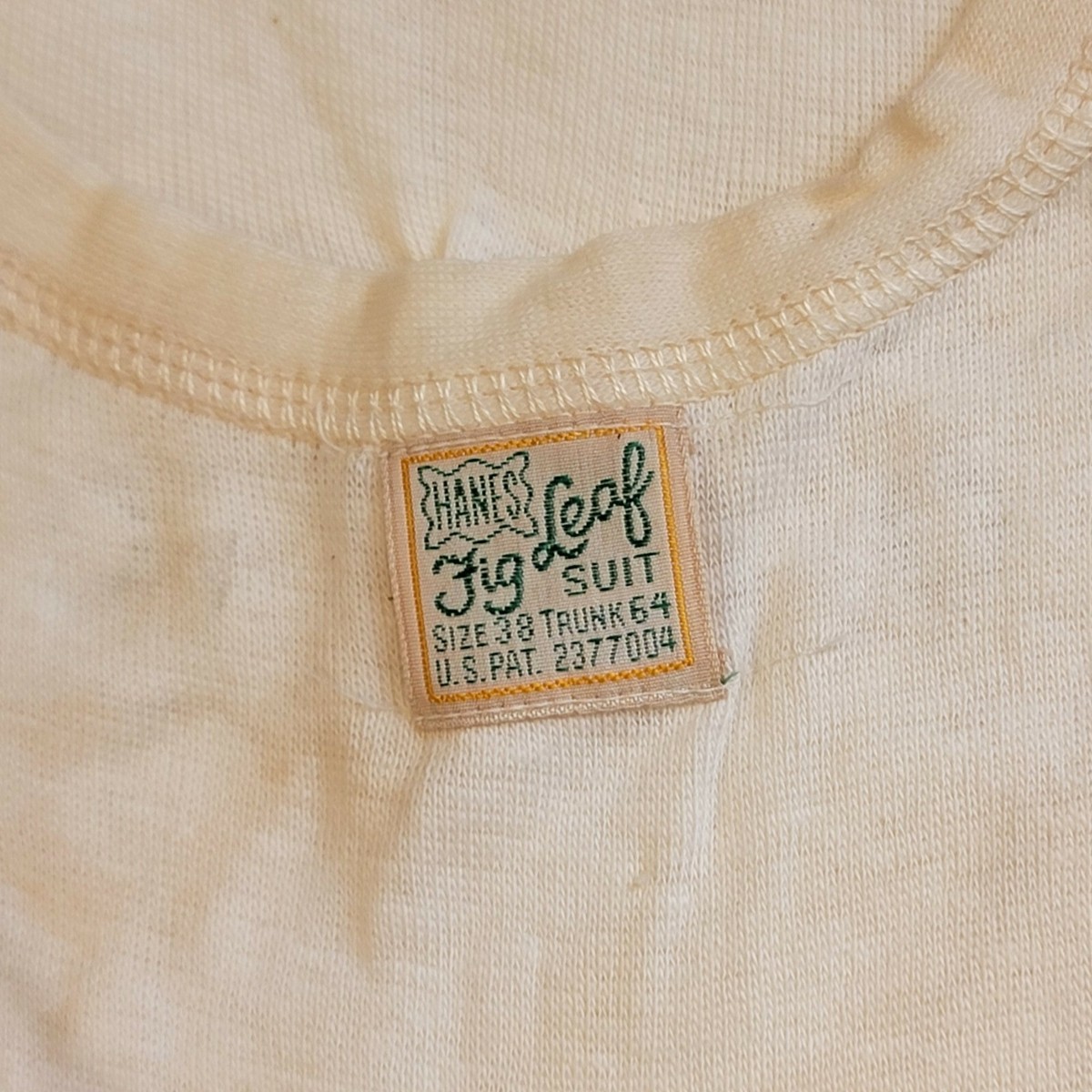 Costume Vintage Hanes "Fig Leaf" Dans Sa Boîte D'origine - Taille 38, Blanc, Neuf Avec étiquettes - Sous-vêtement Homme Rare