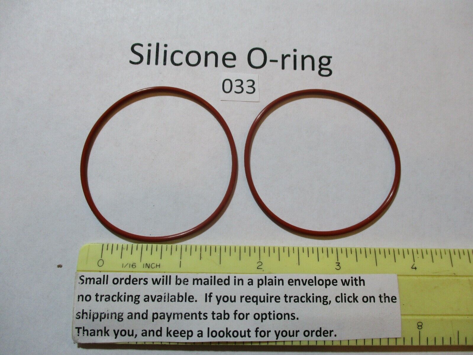 033 Silicone O-ring Austin Mall 70 durometer 2