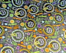 HALLOWEEN Ct Blk Fabric~JOANN's -Double, Double Toil- Trouble Fire&Burn~36"x42"