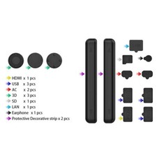 Practical Flexible Moisture-Proof Console Silicone Dust Plug Set for Switch/OLED