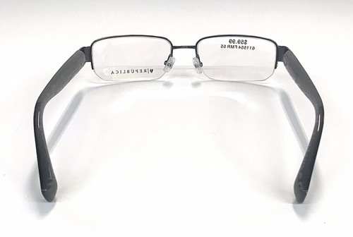 REPUBLICA MANCHESTER Eyeglass Frames 55-18-143 Gunmetal Half Rim Eyeglasses New - Picture 5 of 7