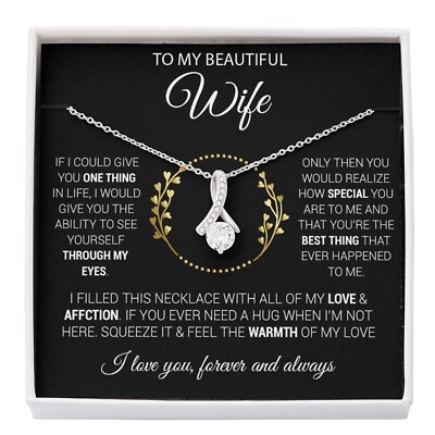 To My Wife Necklace, Anniversary Gift For Wife, Wife Birthday, Gift For Wife