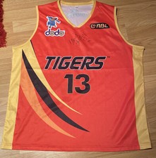 Chris Anstey Hand Signed Melbourne Tigers Official NBL Jersey Tank   LARGE