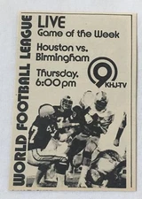 1974 small KHJ-TV tv ad~ WFL World Football League HOUSTON vs BIRMINGHAM