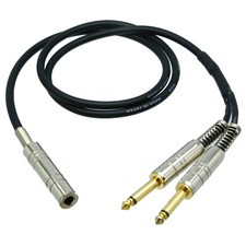 CANARE DIY Y Leads L-4E6S 6.35mm jack stereo TRS to 2x 6.35mm 1/4" plug mono TS