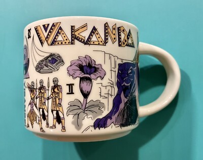 2023 Disney Parks Marvel Starbucks Been There Series Wakanda Mug Black  Panther | eBay