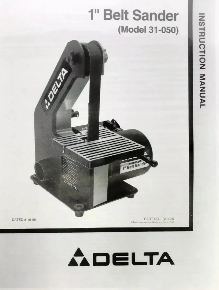 Delta Model 31080 1 Belt Sander Manual PDF Ac Power Plugs, 46 OFF