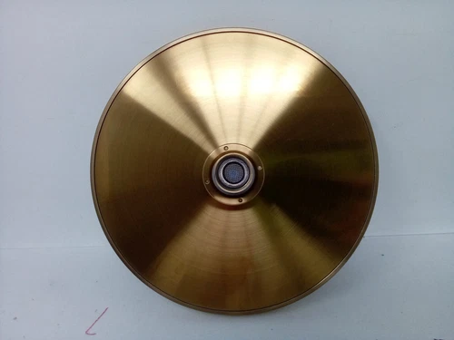 signature hardware 8" modern round rainfall shower head 1.8 gpm brushed gold - Picture 2 of 5