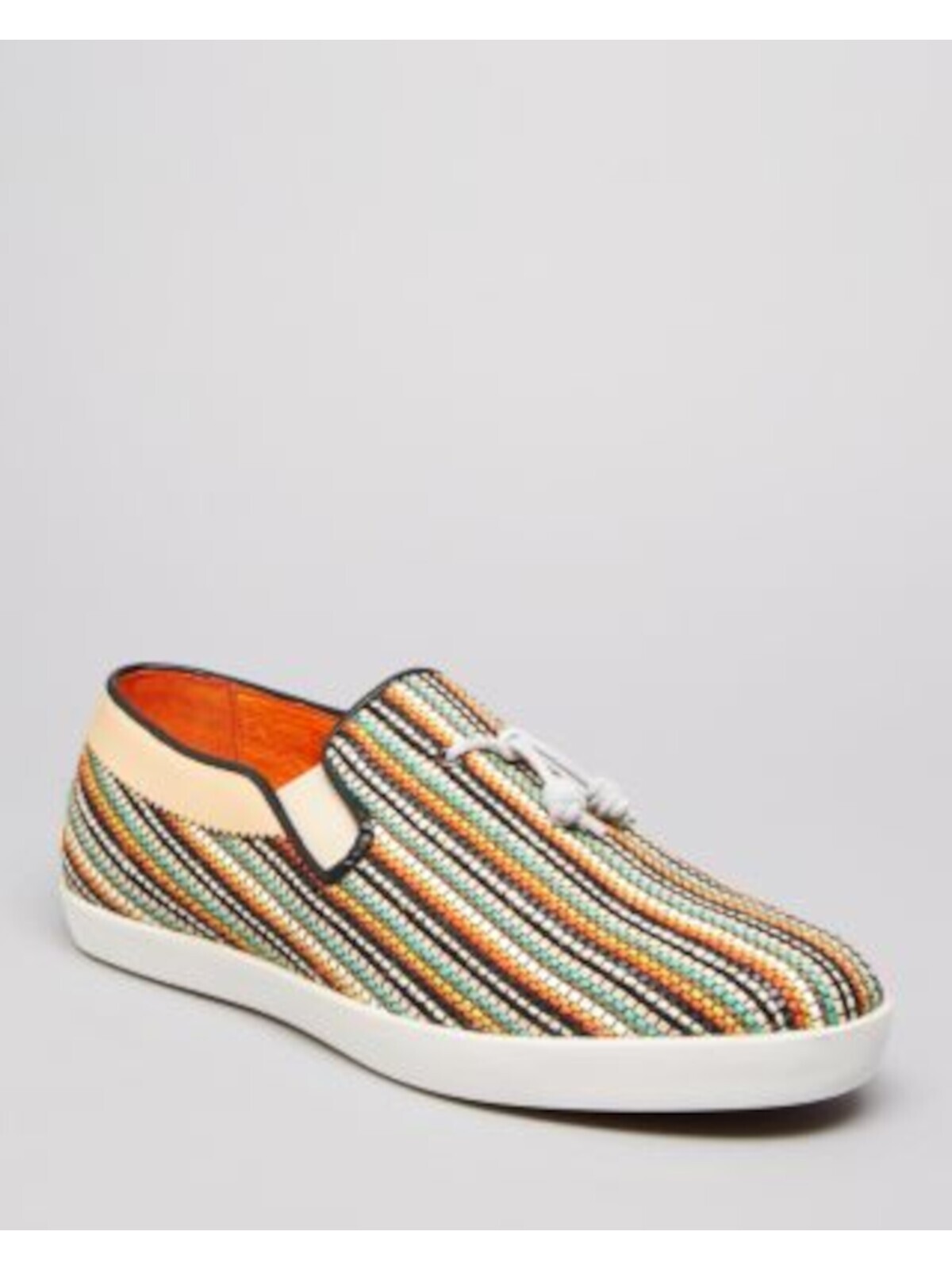 Мужские бежевые плетеные кожаные кроссовки HUDSON с круглым носком без шнуровки 43 14290₽