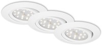 Briloner Led Einbauleuchten 3Er-Set Weiß 3Xled-Modul 3W (7171-036)