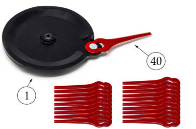 Grizzly Tools 40 Kunststoffmesser und Schneidscheibe Akku Rasentrimmer CT1800 Li