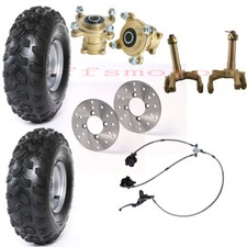 4 Stud ATV Front Wheel Hubs Steering Spindle 19x7.00-8 Tire Brake Assembly Rotor