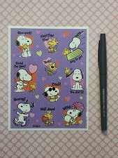 VINTAGE HALLMARK PEANUTS SNOOPY/WOODSTOCK VALENTINES DAY 1 STICKER SHEET