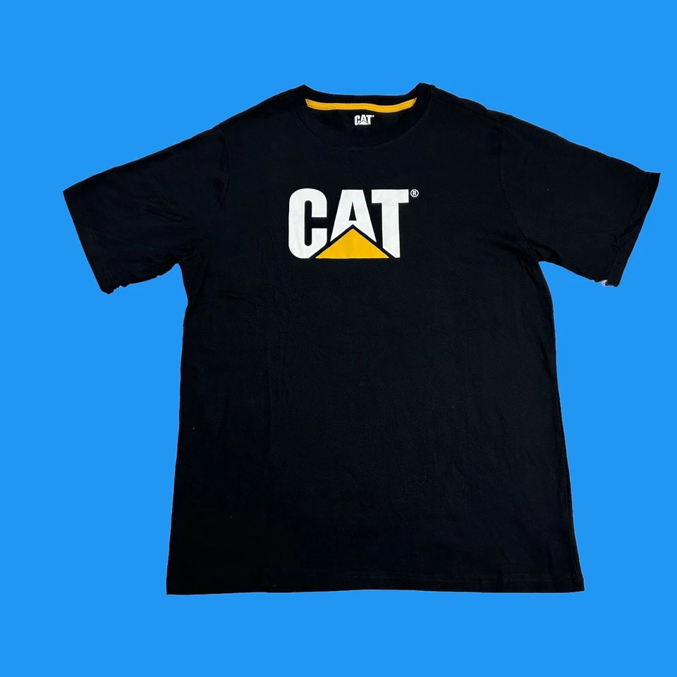 CAT Caterpillar Mens Size XL Workwear Logo Graphic Black  Short Sleeve T Shirt - Image 2 of 4