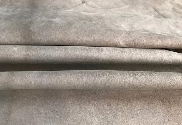 Brown Taupe Soft Leather Hides Rustic Crafters Fabric Suede Upholstery Material - Image 4 of 4