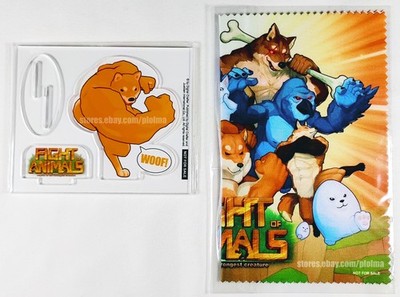 Fight of Animals POWER HOOK DOG ACRYLIC STAND + SCREEN CLOTH Promo Items NO GAME