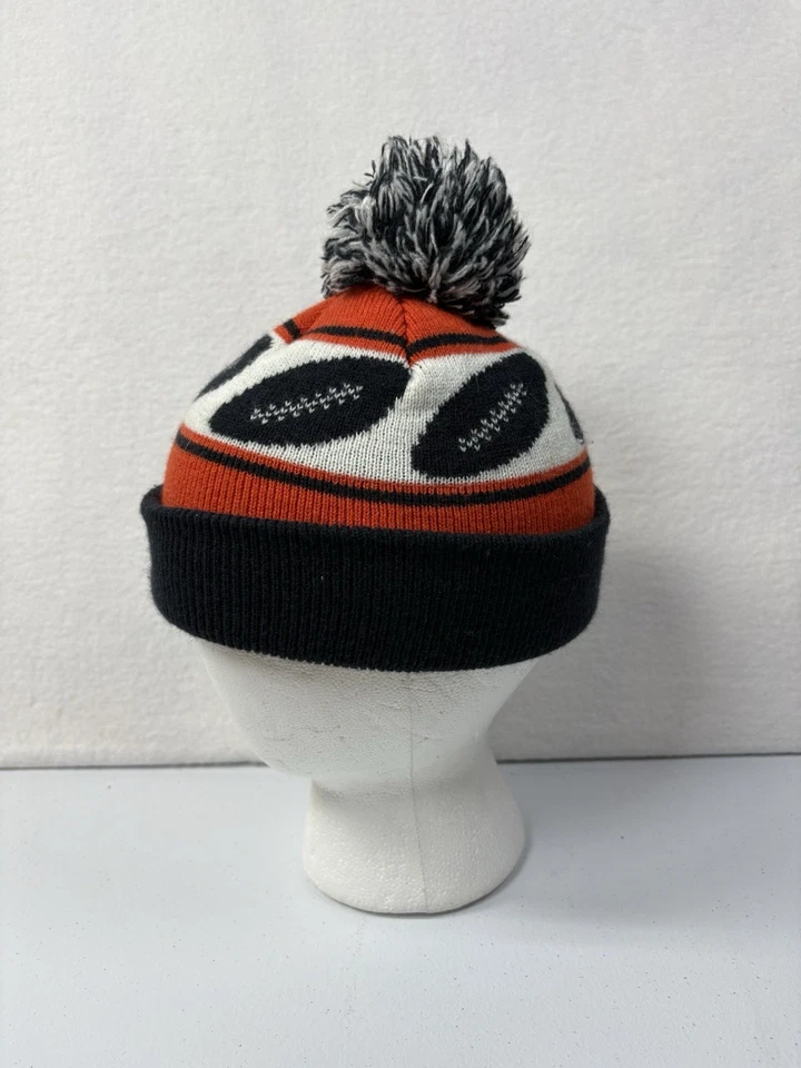 Chicago Bears Niños Gorro Invierno Sombrero Pom Tejido Gorra Azul Naranja NFL Fútbol Foto 3 de 4