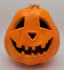 Vintage 1998 The Paper Magic Group Small 5" Light Up Halloween Pumpkin - Works