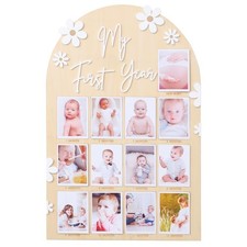 1st First Year Photo Board, 12 Month Picture Milestones Board, My First Year ...