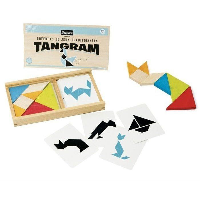 Jeu de tangram en bois pour developper la concentration des enfants