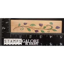 HERO ARTS RUBBER STAMPS H2948 CLIMBING VINE BLOSSOMS LEAVES FLOWERS 1413