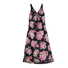 Vintage Whimsygoth Floral Slip Dress Womens S 90's Maxi Y2K