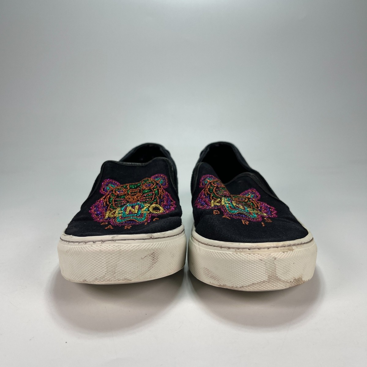 Kenzo K-Skate Black Slip On Tiger Head Embroidered Shoes Women's Size 7.5 EU 38 View 2