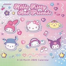 2026 Hello Kitty  Friends Mini Wall Calendar   Calendar, June...