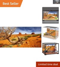 Realistic 36x20in Orange Desert Aquatic Background - Easy to Install  Reusable