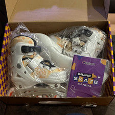 Nattork Inline Skates White, Boxed Set with Inline Skate Manual Included