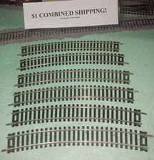  6 PCS ATLAS HO SCALE 22" RADIUS CODE 100 NICKEL SILVER SNAP TRACK ST021526-1