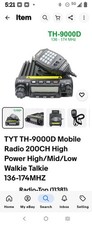 TYT TH-9000D Pro 45W Analog Mobile Radio UHF Band 400-490MHz  Programming Cable