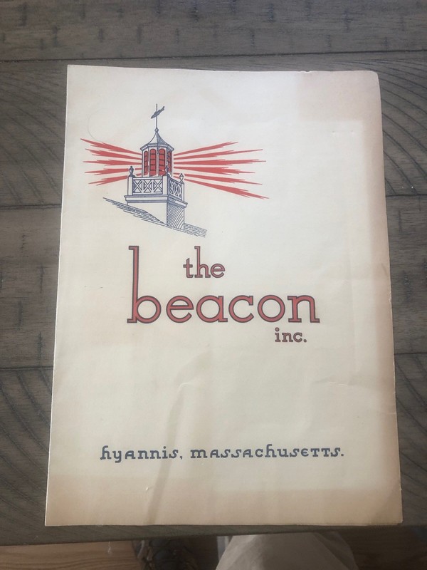 The Beacon Restaurant Menu  1940s