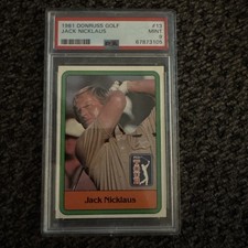 1981 Donruss Golf Stars Jack Nicklaus #13 (RC) PSA 9