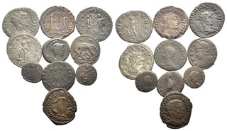 FITZ Münze Konvolut 10 Late Roman Bronze Coins Follis ØNON848
