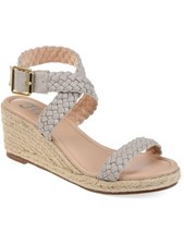 JOURNEE COLLECTION Womens Gray Evolet Round Toe Wedge Espadrille Shoes 10 M