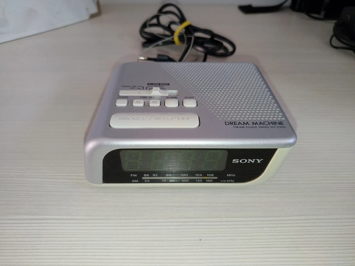 Radio despertador vintage funcional Sony ICF-C205