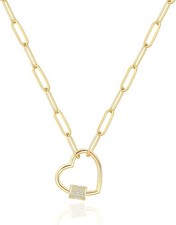 Pearl 18K Gold Plated Moon Star Lion Evil Eye Love Heart Cross Pendant Nec