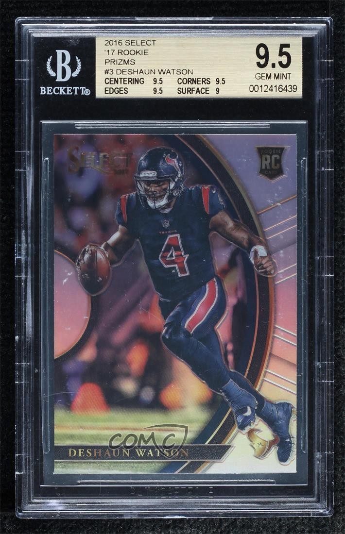 2017 Panini Select Concourse Silver Prizm Deshaun Watson BGS 9.5 GEM MINT 17qq