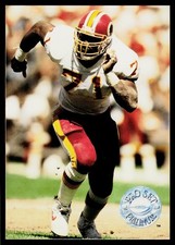 Charles Mann, 1991 Pro Set Platinum, #127, Washington Redskins,