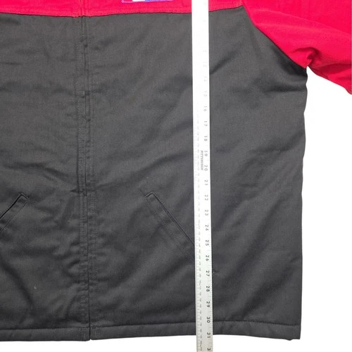 Dickies Mens 3XL Red Black Two Tone Quilted Lined Fire Call Work Jacket Notifier image 5