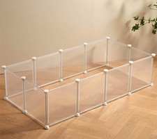 Transparent Clear Small Animal Playpen, Guinea Pig Cages, Puppy Dog Playpen, Pet