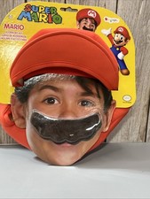 Super Mario Disguise Halloween Accessory Kit Set Hat Mustache Youth Kids