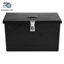 Truck Bed Tool Box Trailer Storage Toolbox Black 16x7.5x10 Aluminum Wlock Truck Bed Tool Box Trailer Storage Toolbox Black 16x7.5x10 Aluminum Wlock